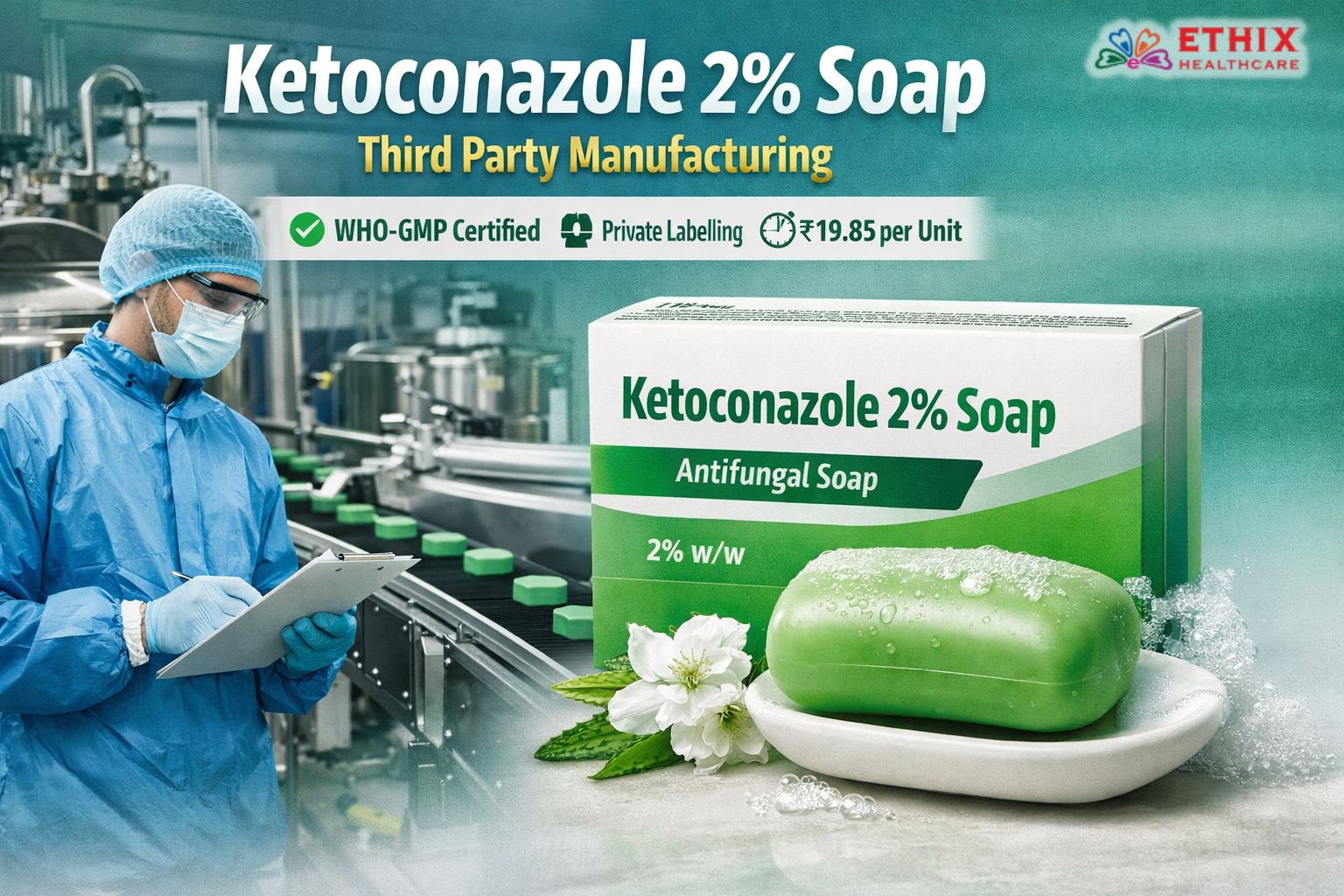 Ketoconazole 2% Soap Manufacturer @ ₹19.85 – Third Party Manufacturing