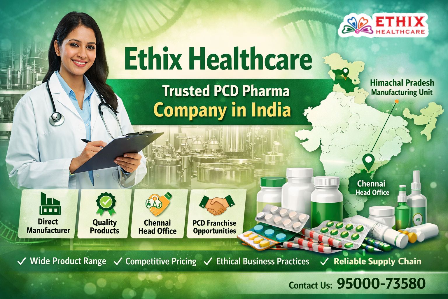 Ethix Healthcare – Trusted PCD Pharma Company in India